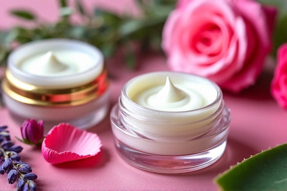 Luxurious natural face creams and botanical ingredients